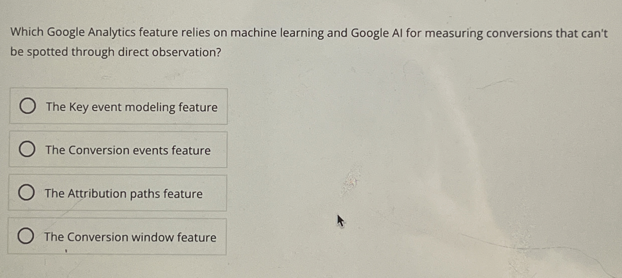  Which Google Analytics feature relies on machine learning and Google AI