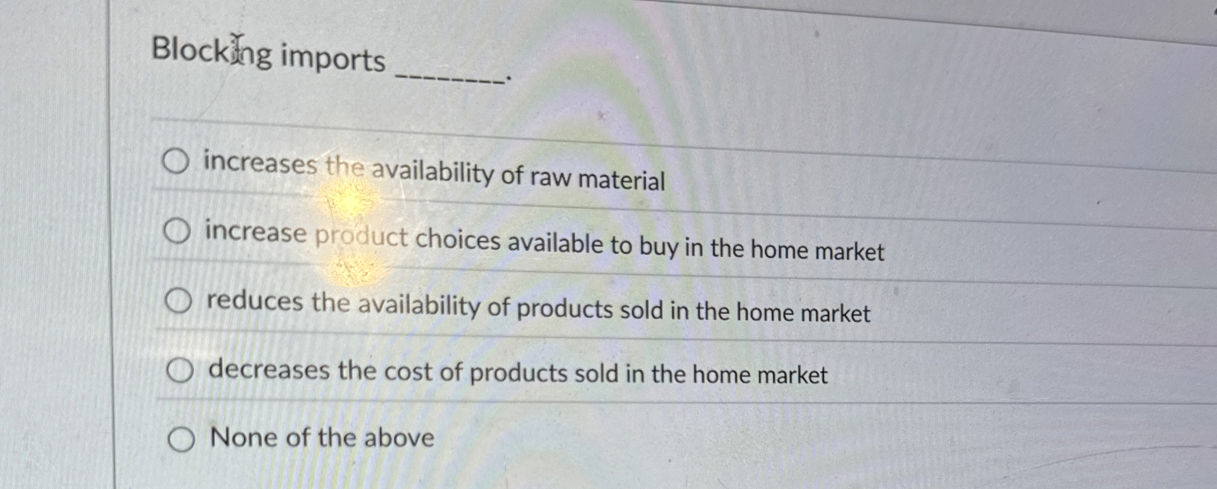  Block increases the availability of raw material increase product choices available