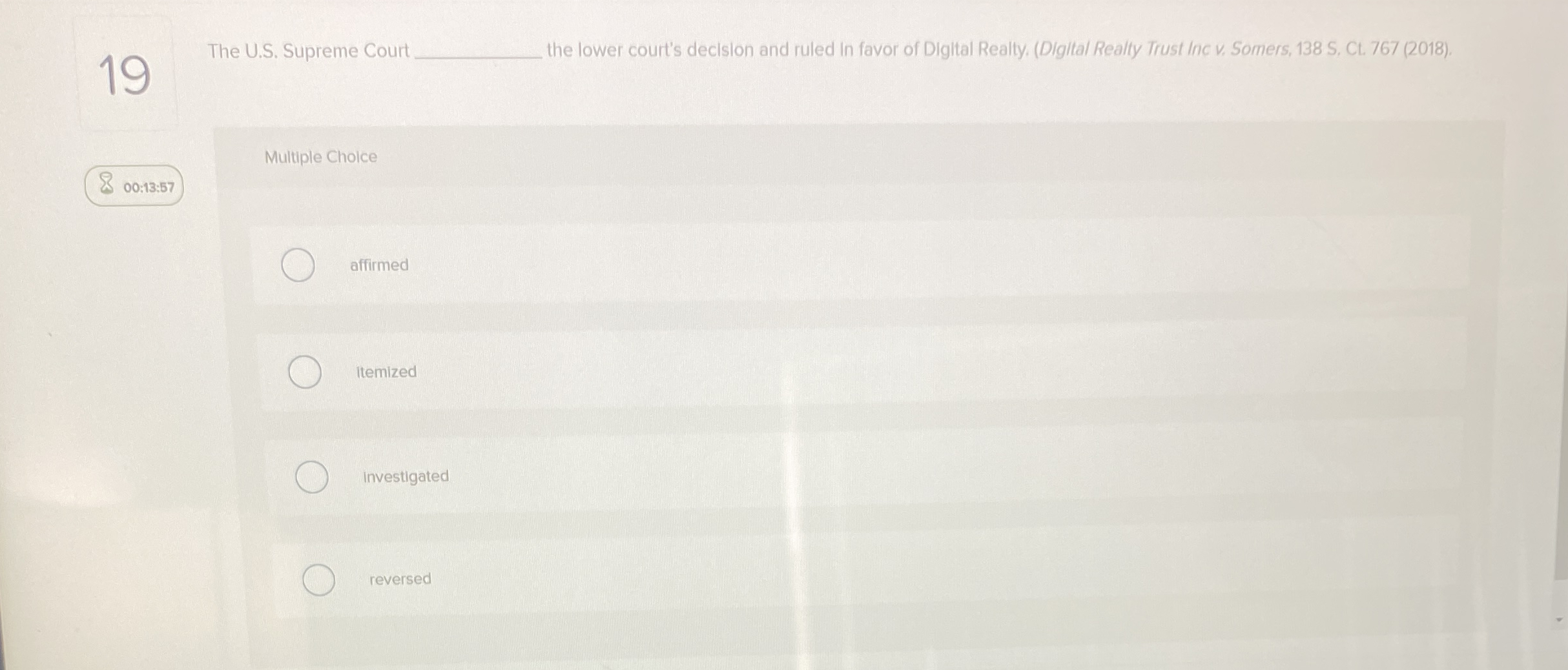  The U.S. Supreme Cour the lower court's decislon and ruled In