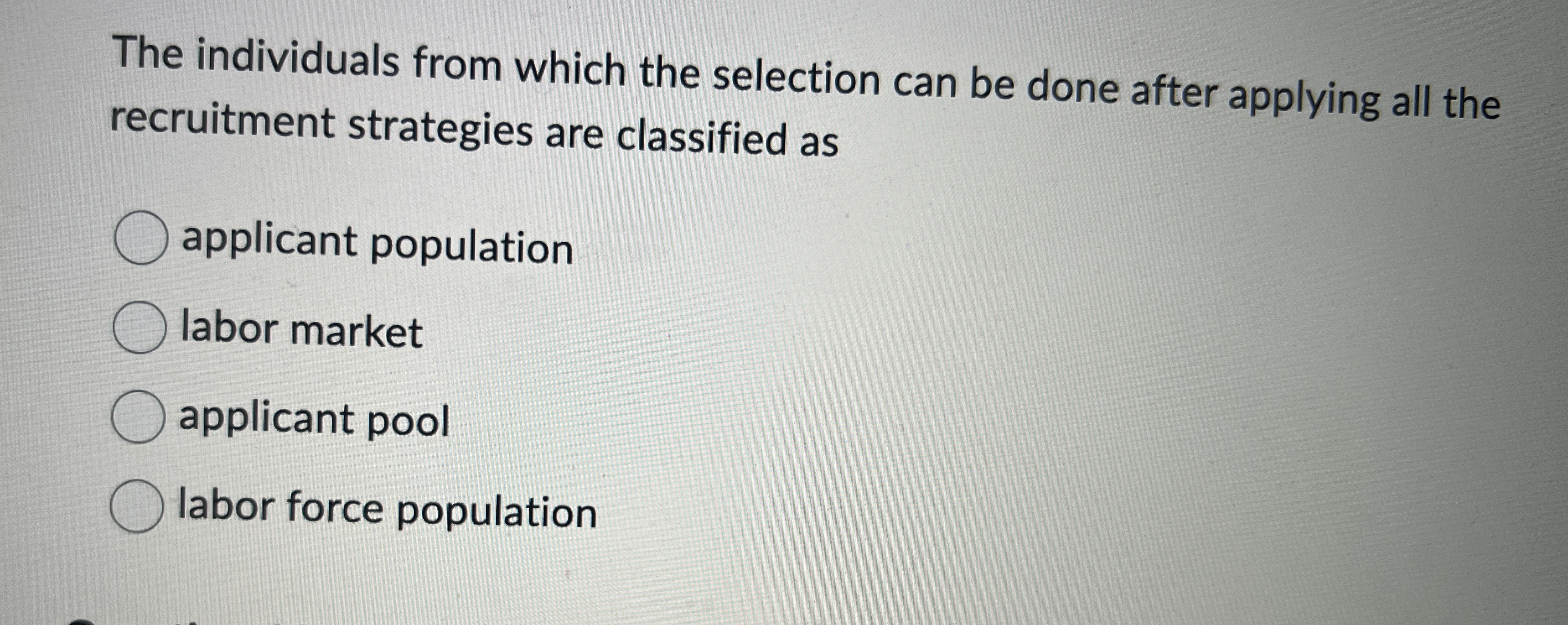  The individuals from which the selection can be done after applying