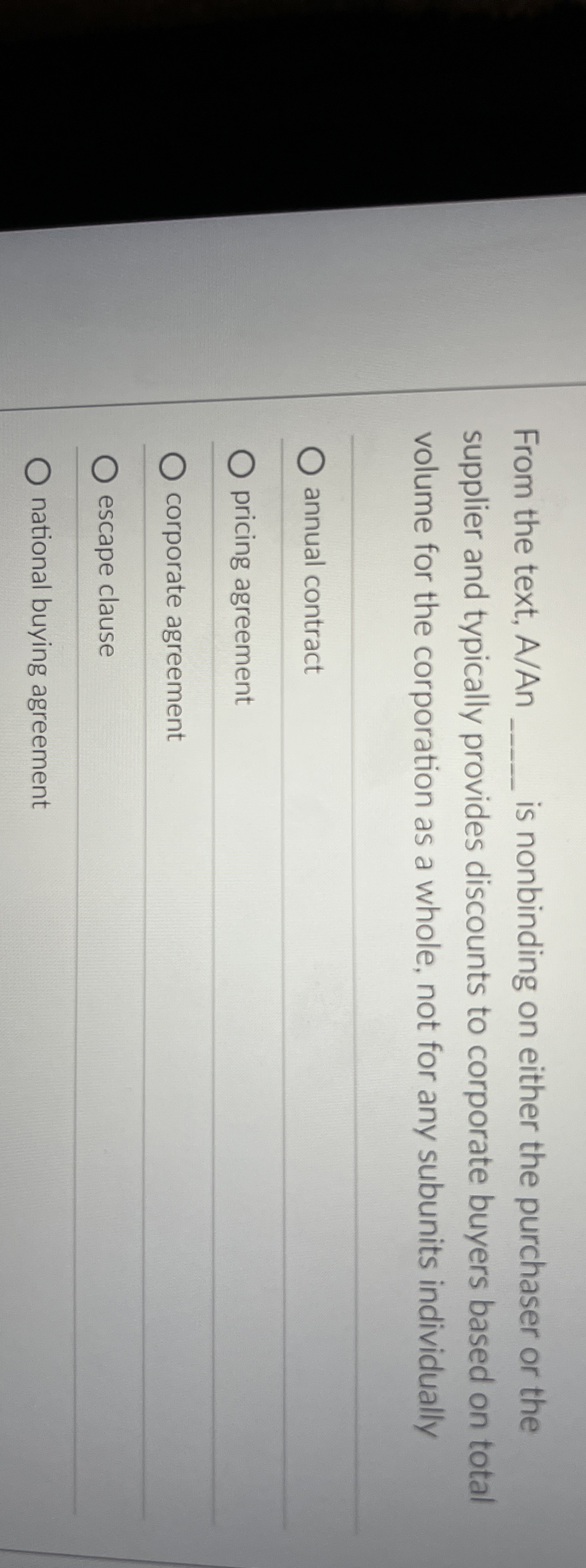  From the text, AAnq, is nonbinding on either the purchaser or