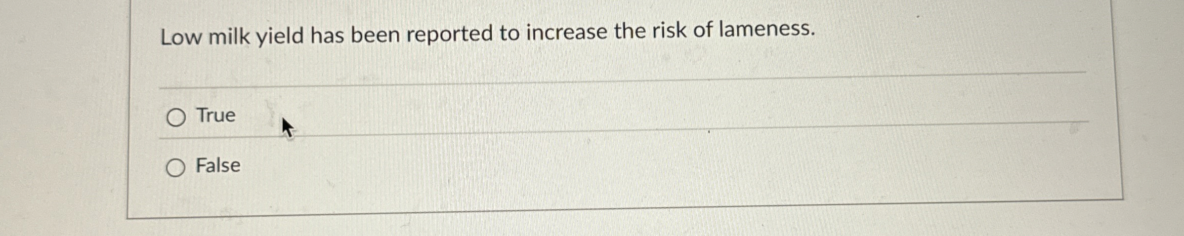  Low milk yield has been reported to increase the risk of