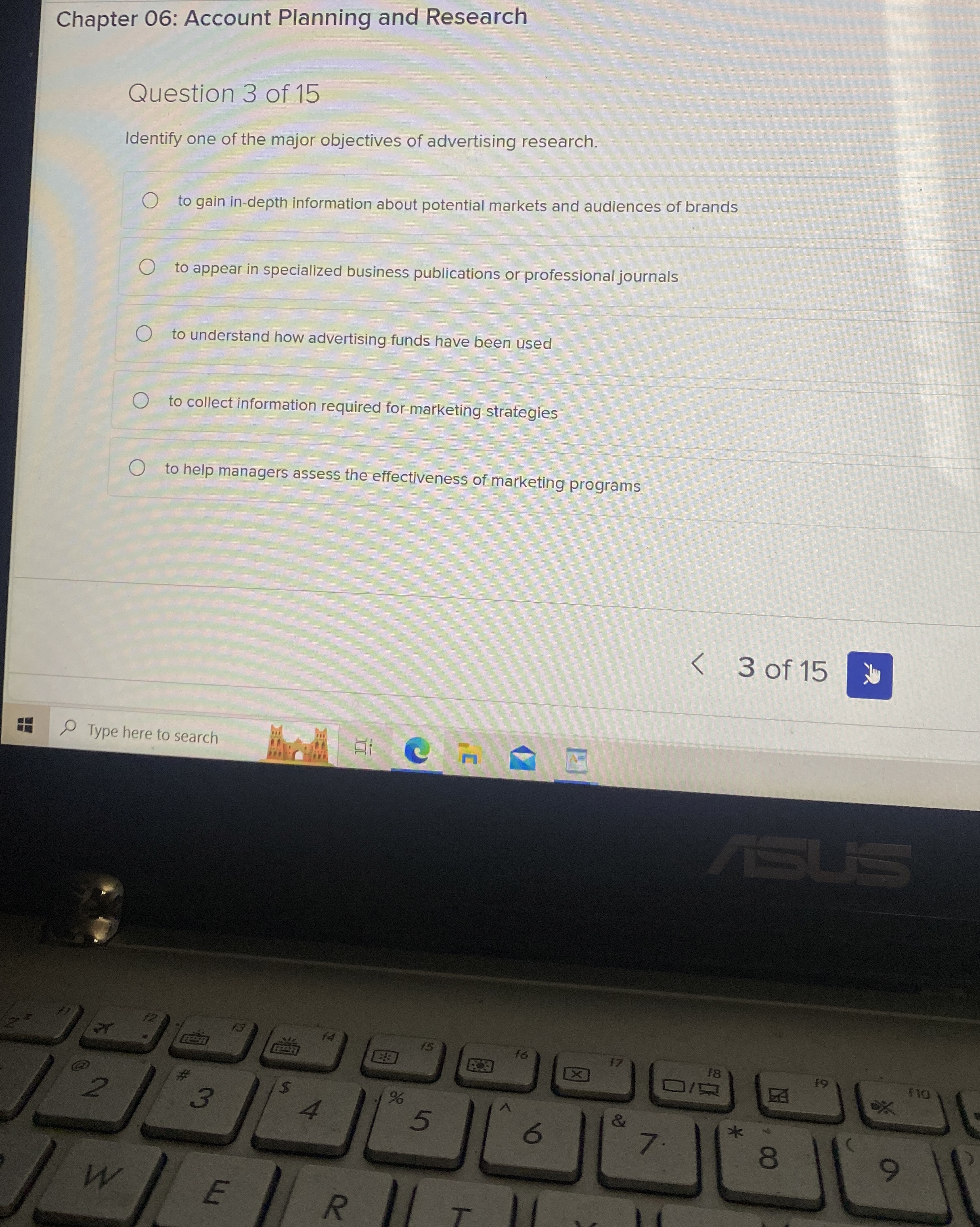  Chapter 06: Account Planning and Research Question 3 of 15 Identify