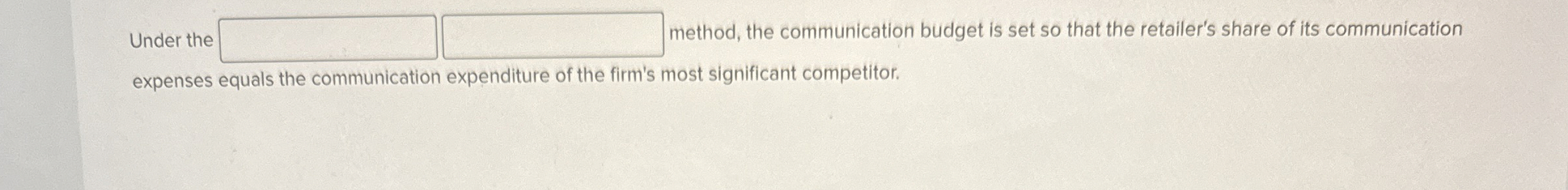  Under the method, the communication budget is set so that the