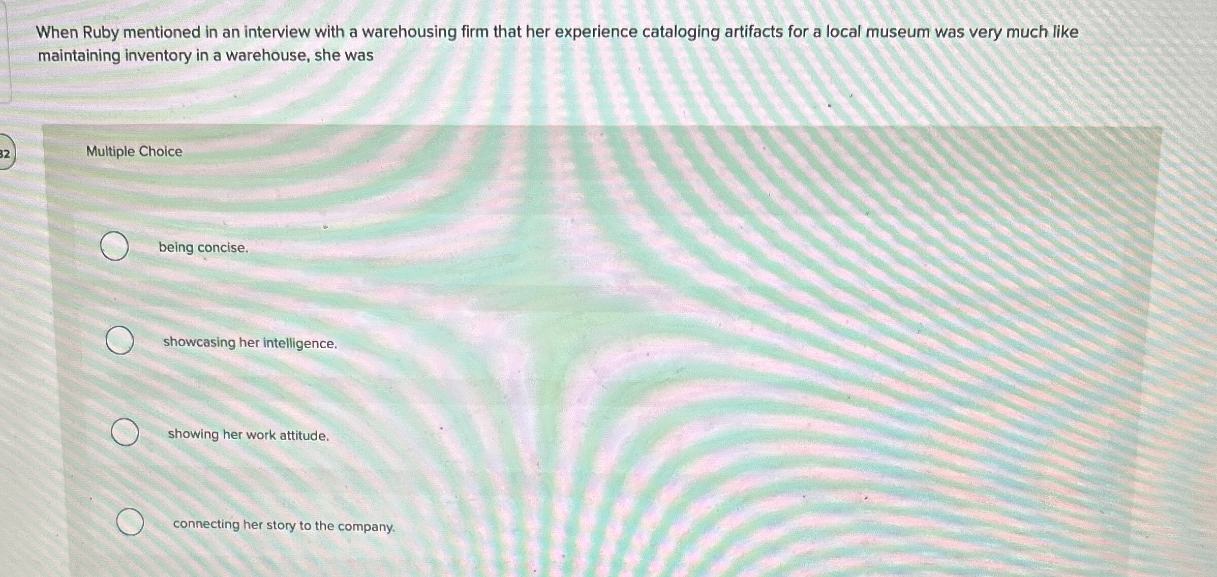  When Ruby mentioned in an interview with a warehousing firm that