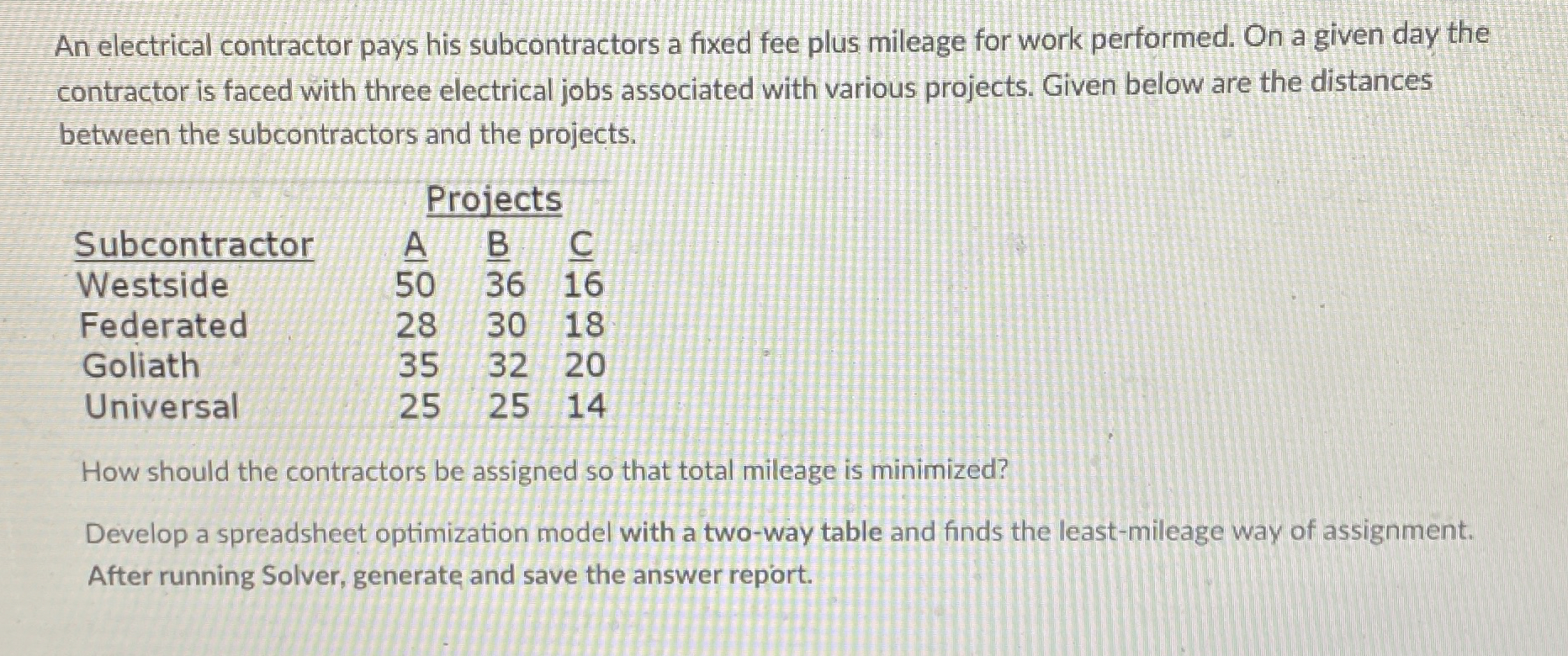  Could you please show in excel and include the solver. Thank