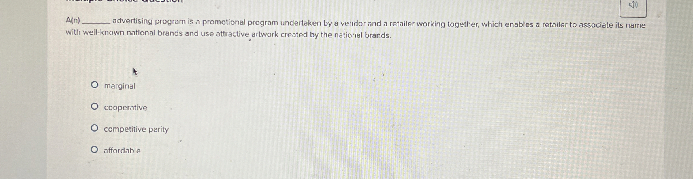  A(n) advertising program is a promotional program undertaken by a vendor