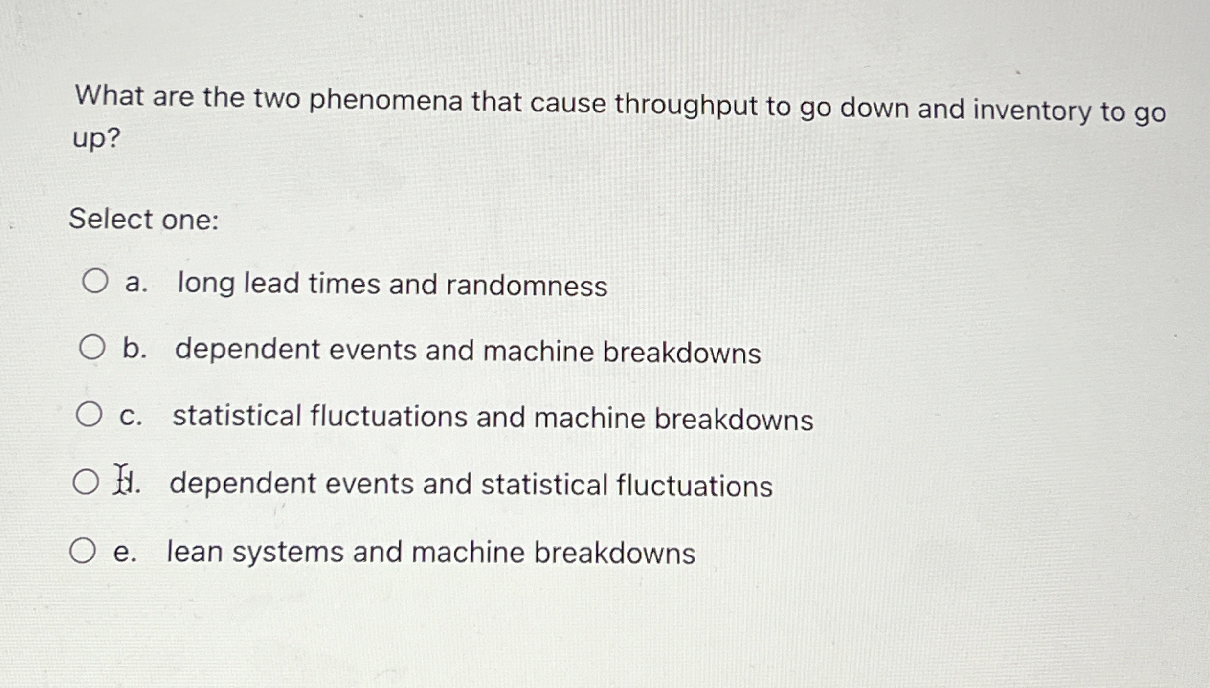  What are the two phenomena that cause throughput to go down