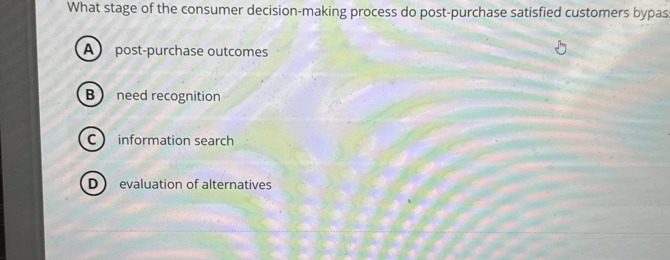  What stage of the consumer decision-making process do post-purchase satisfied customers