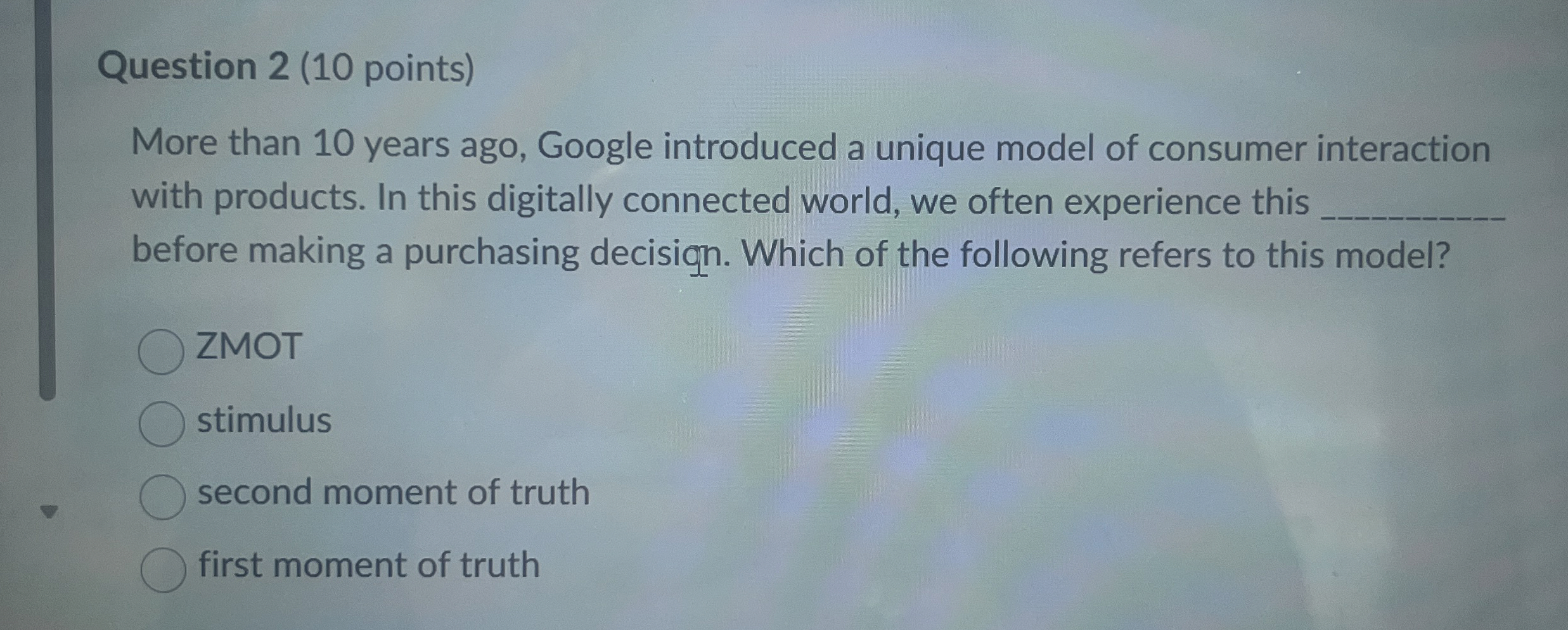  Question 2(10 points) More than 10 years ago, Google introduced a
