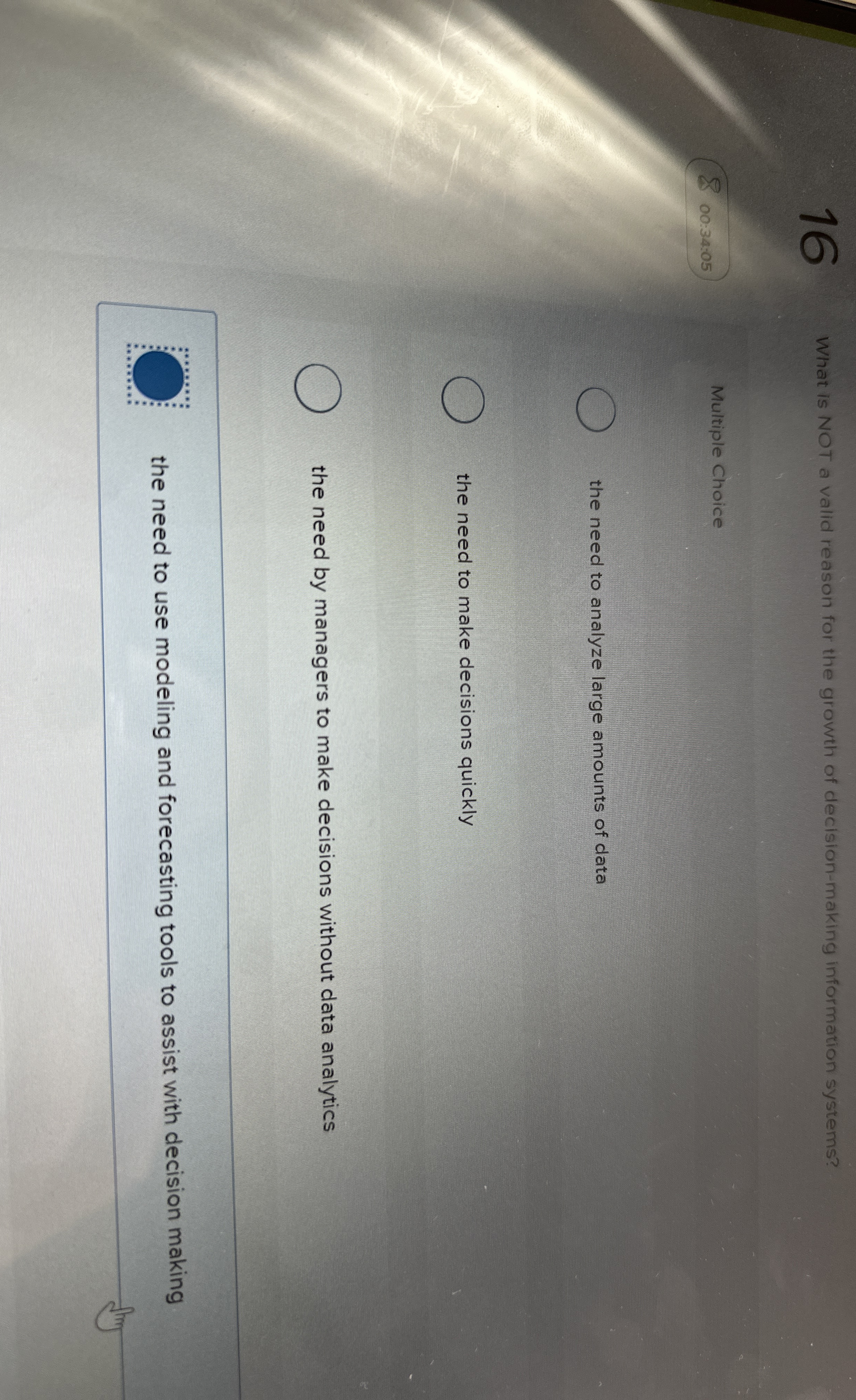  16 What is NOT a valid reason for the growth of