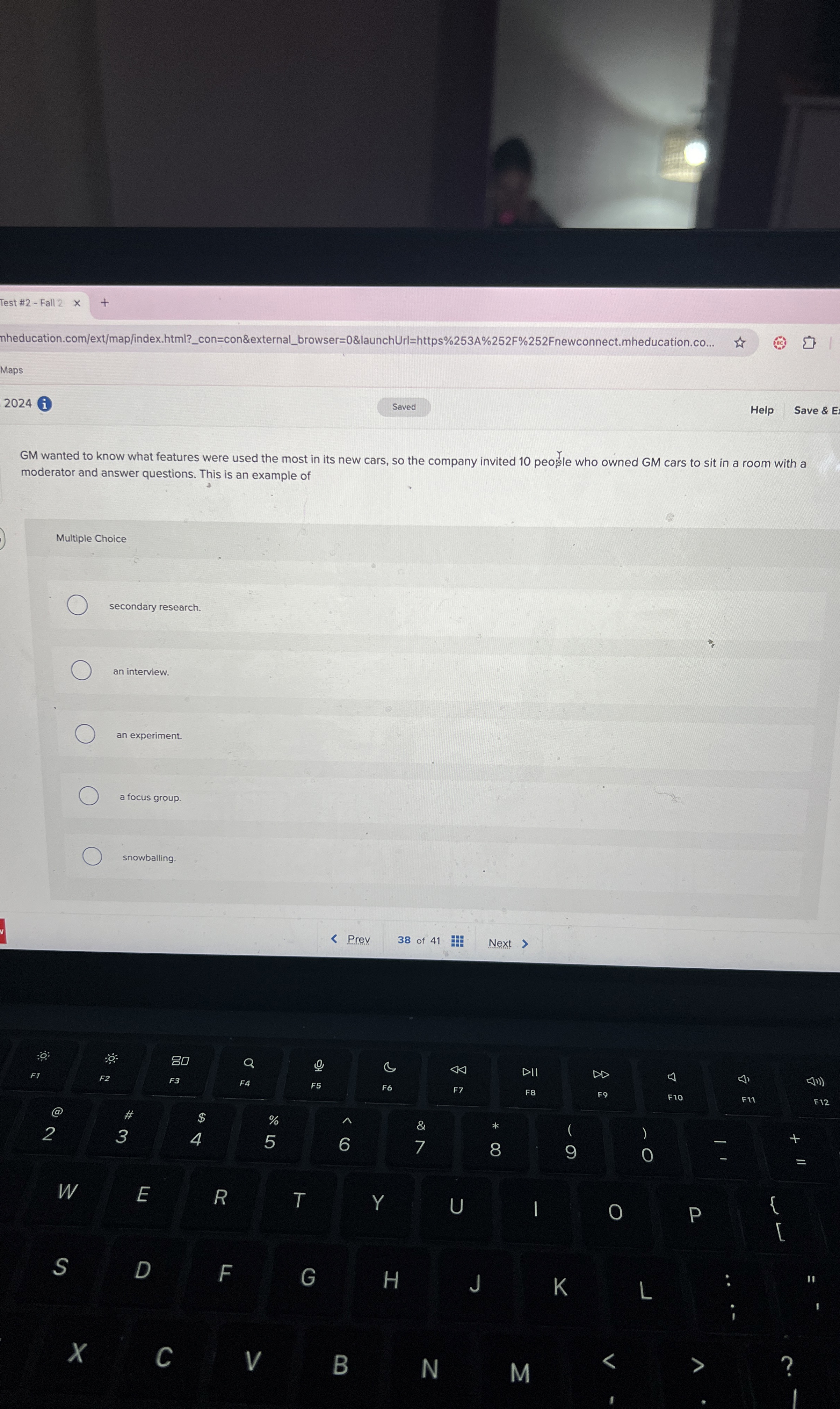  moderator and answer questions. This is an example of Multiple Choice