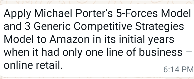  Apply Michael Porter's 5-Forces Model and 3 Generic Competitive Strategies Model