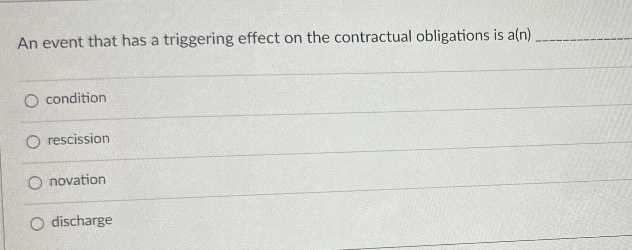  An event that has a triggering effect on the contractual obligations