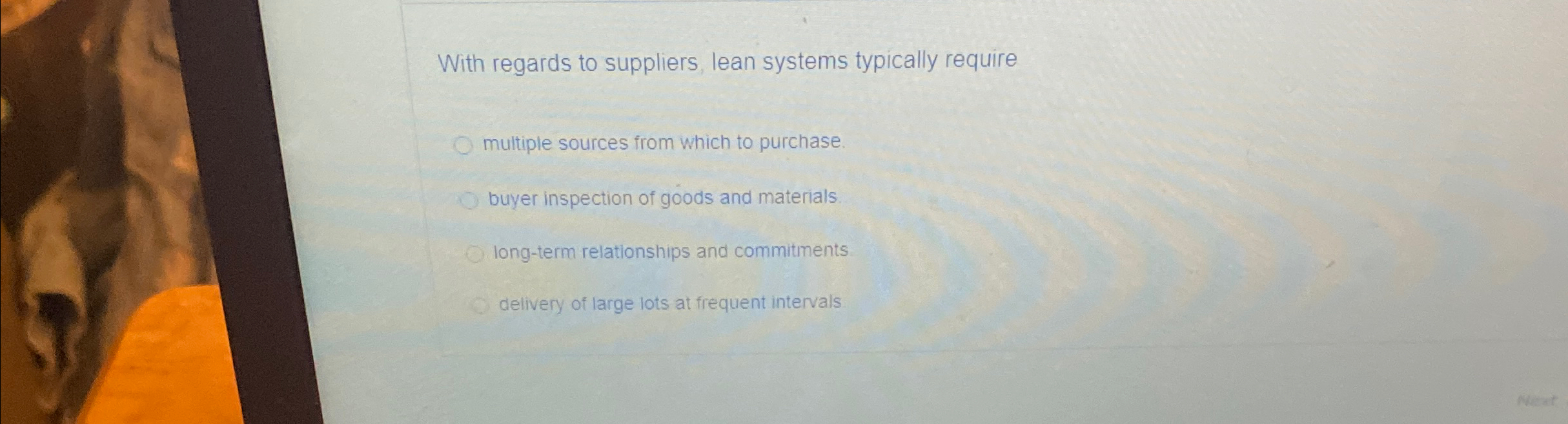  With regards to suppliers, lean systems typically require multiple sources from