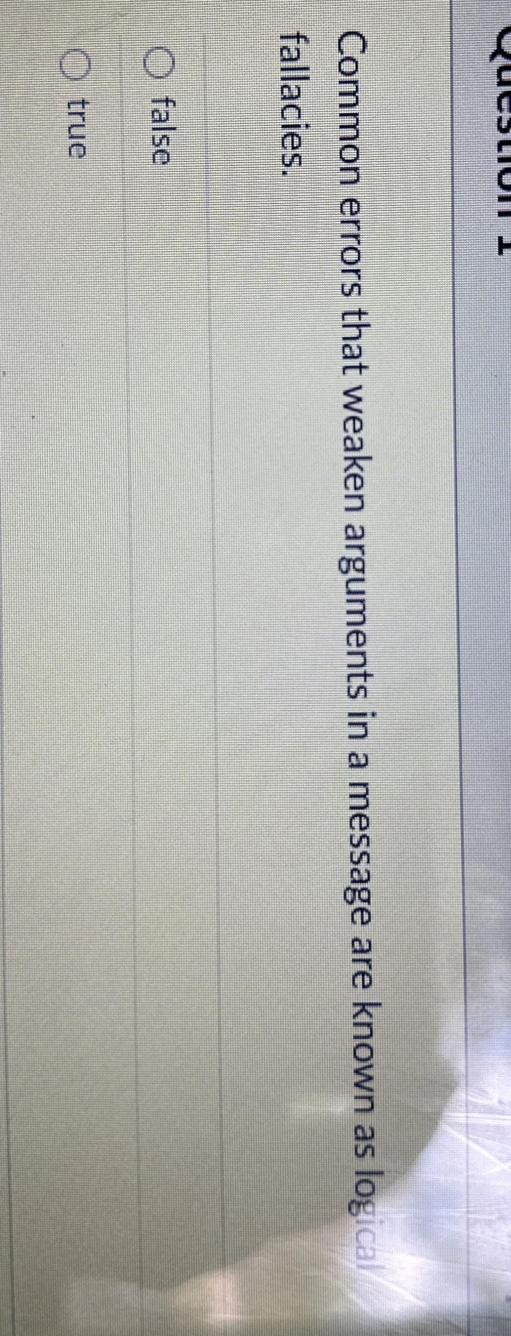  Common errors that weaken arguments in a message are known as