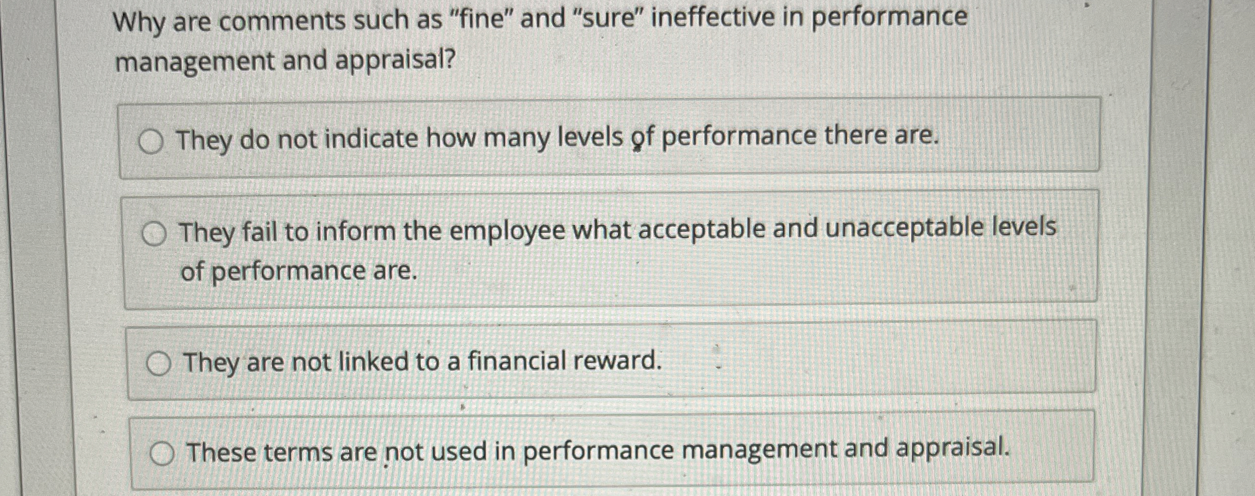  Why are comments such as "fine" and "sure" ineffective in performance