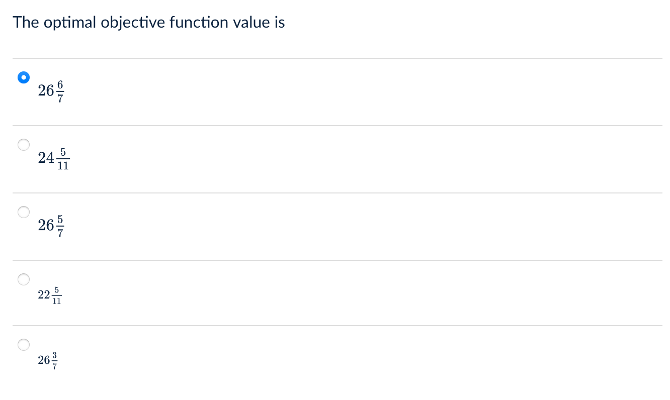  The optimal objective function value is 2667 24511 2657 22511 2637