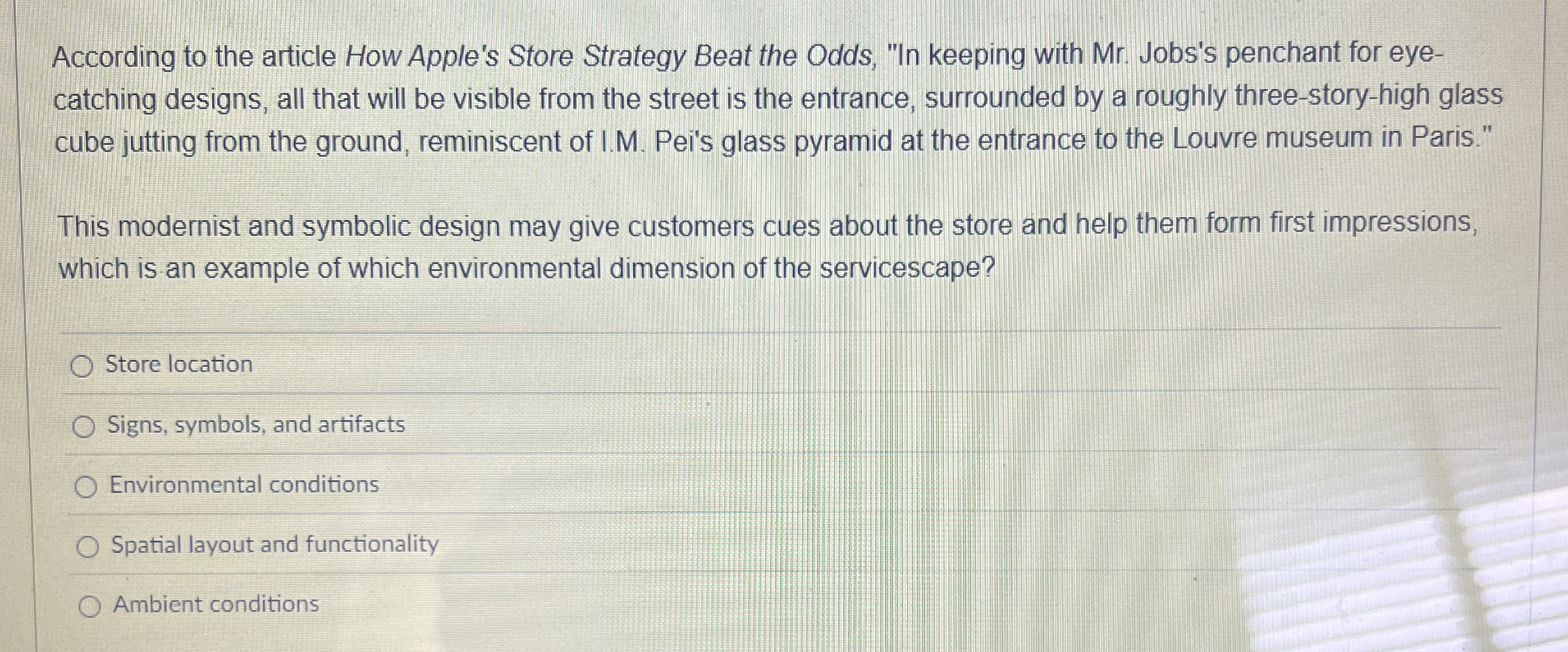  According to the article How Apple's Store Strategy Beat the Odds,