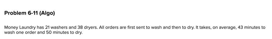  f. What is the utilization of washers, on average? Note: Round