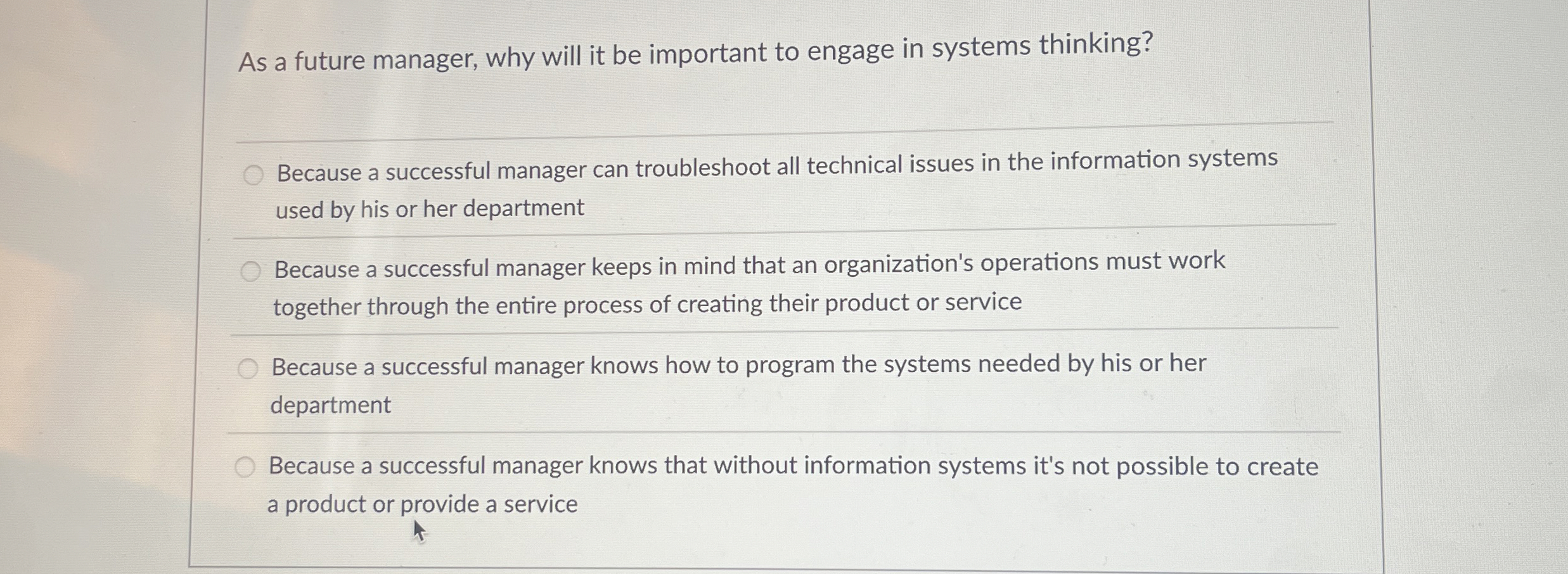  As a future manager, why will it be important to engage