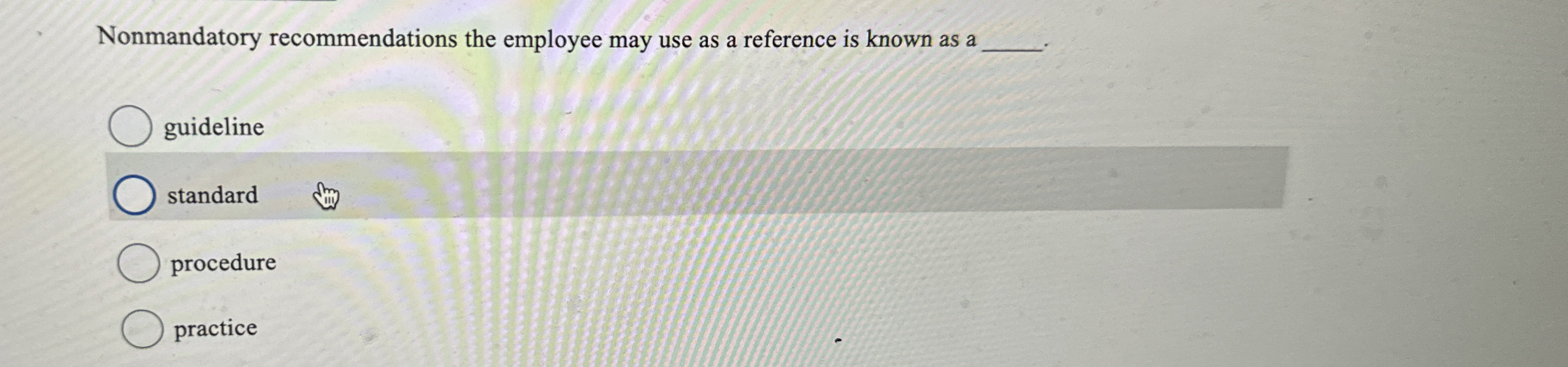  Nonmandatory recommendations the employee may use as a reference is known