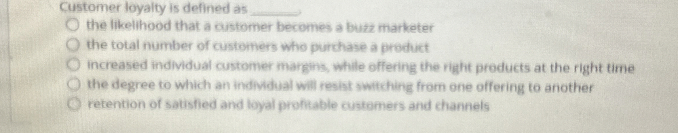  Customer loyalty is defined as q, q, the likelihood that a