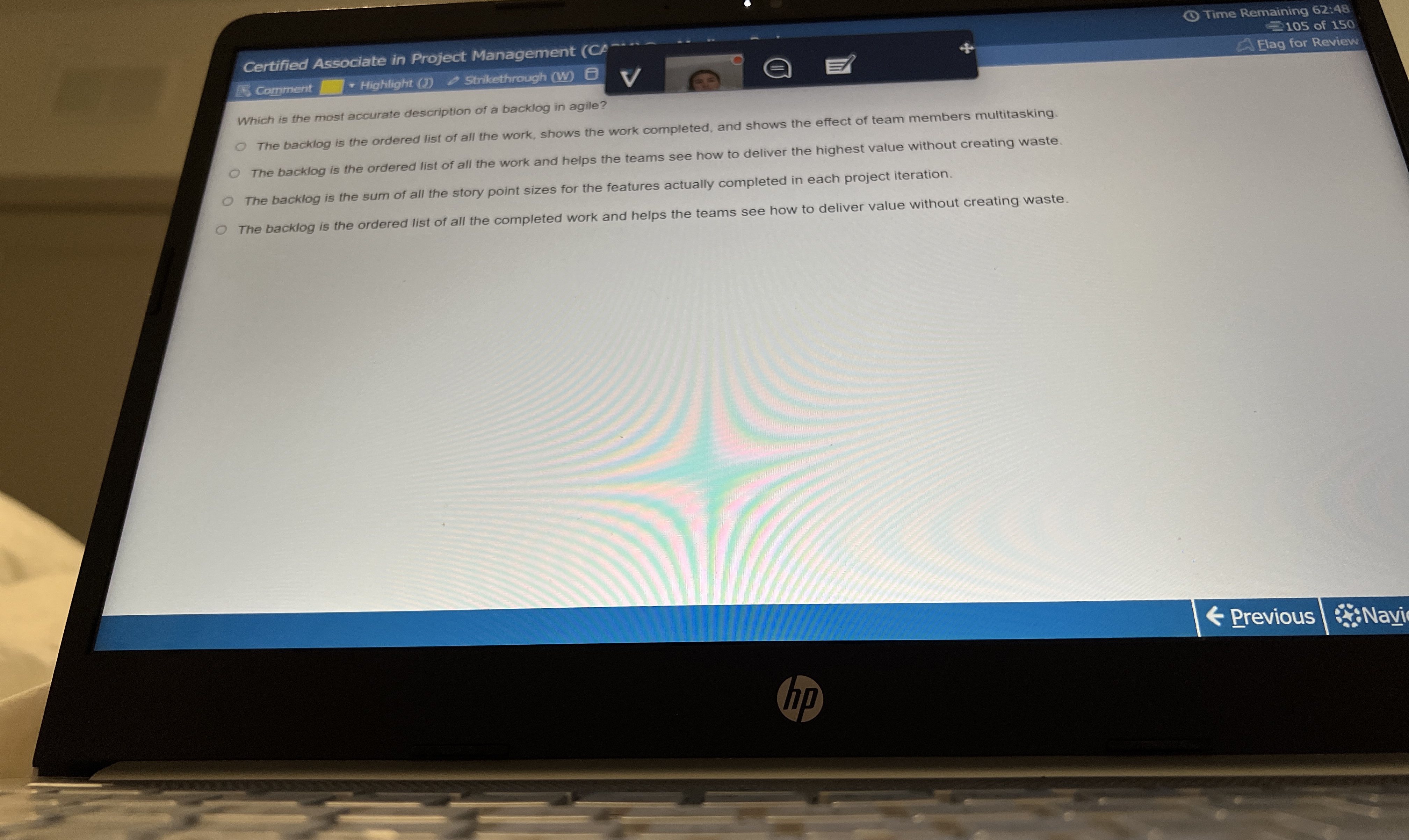  Certified Associate in Project Management (C) Comment Highlight (2) Strikethrough (W)