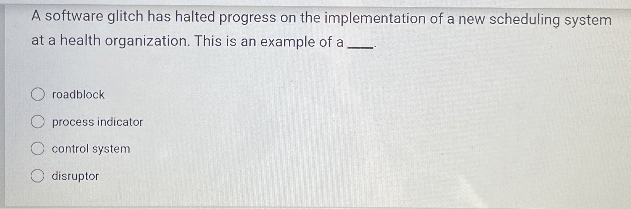  A software glitch has halted progress on the implementation of a