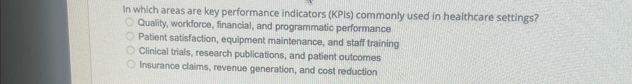  In which areas are key performance indicators (KPIS) commonly used in