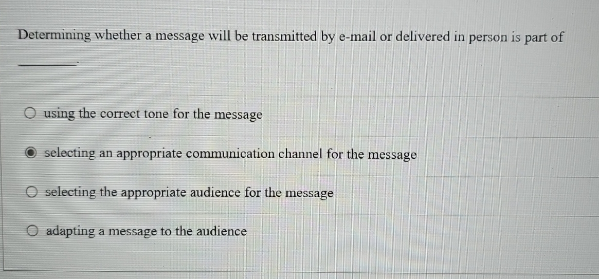  Determining whether a message will be transmitted by e-mail or delivered