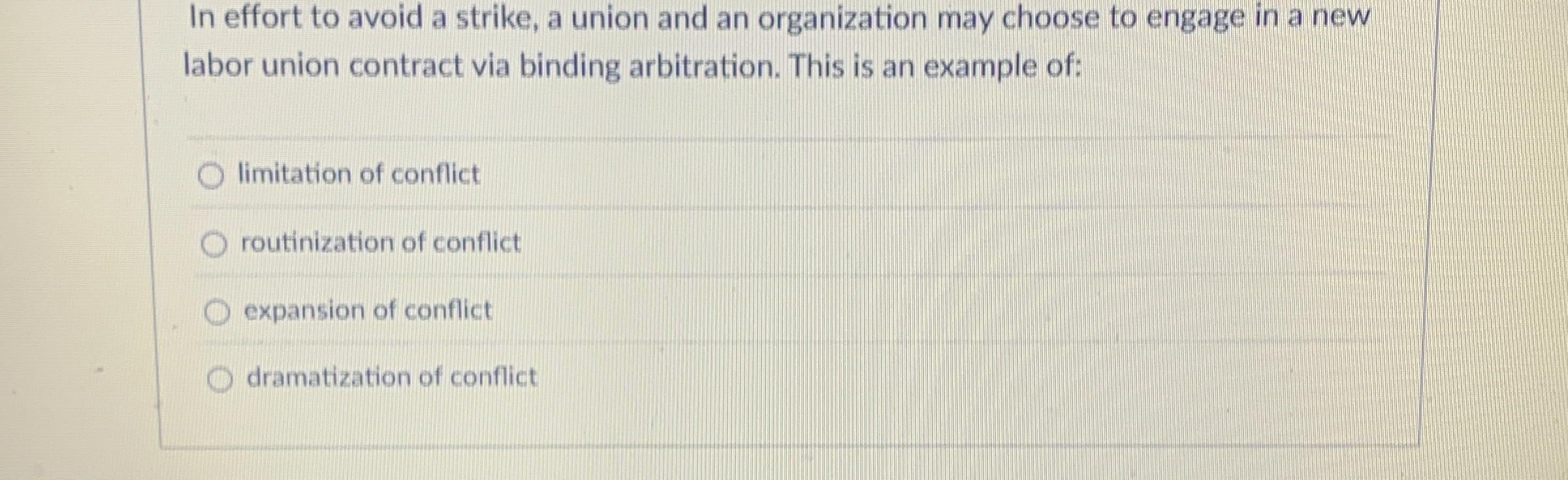  In effort to avoid a strike, a union and an organization