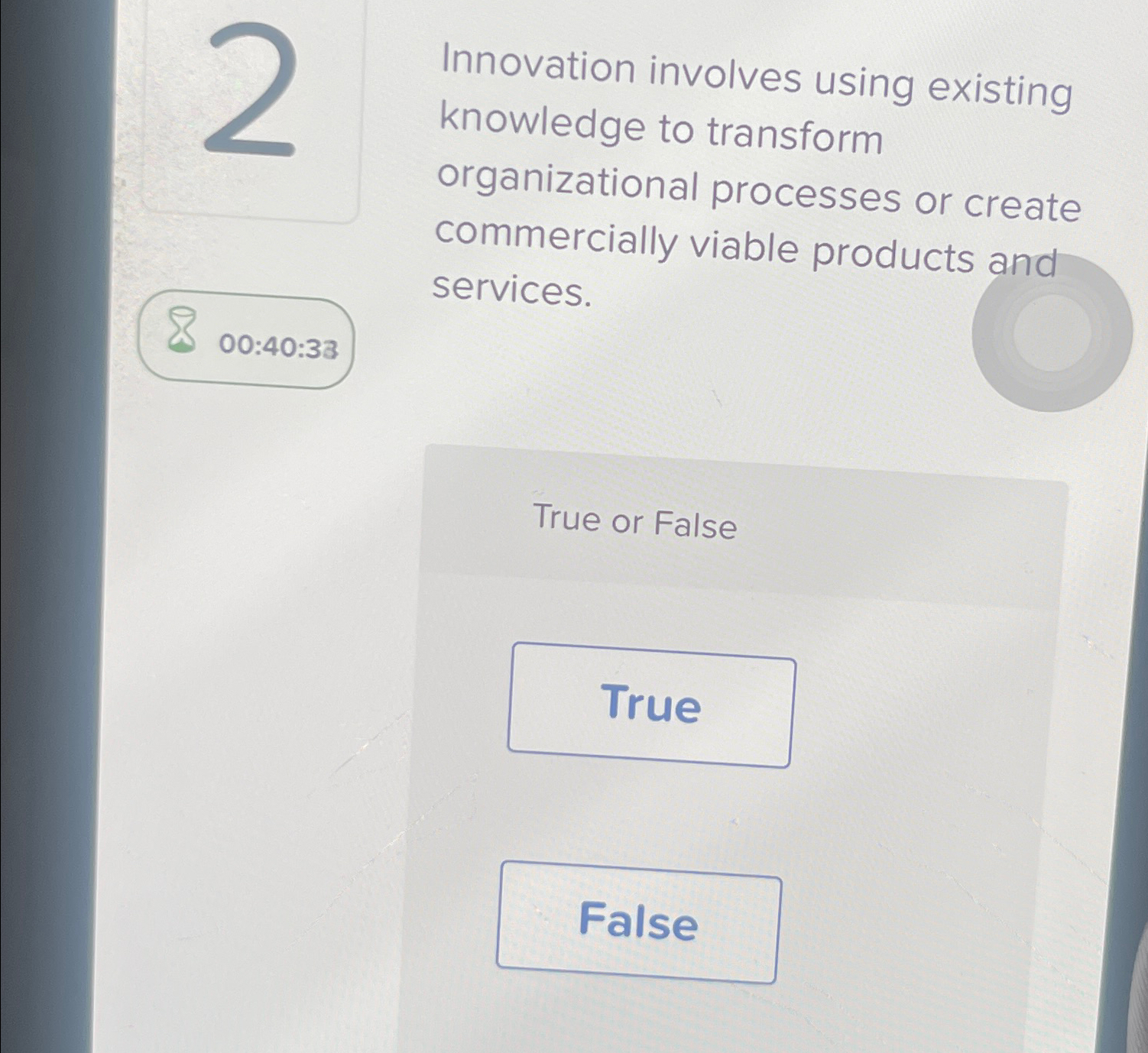  Innovation involves using existing knowledge to transform organizational processes or create