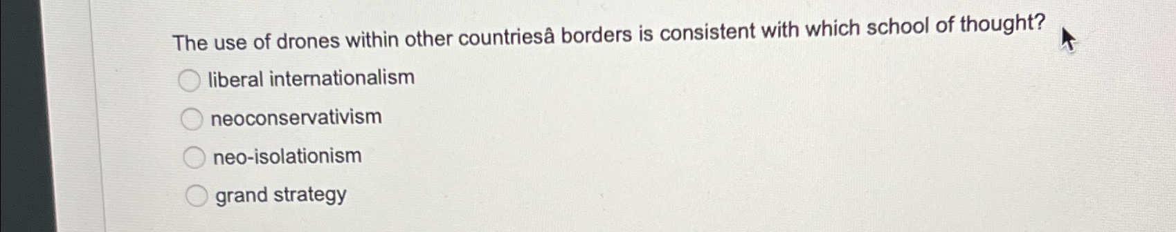  The use of drones within other countries borders is consistent with