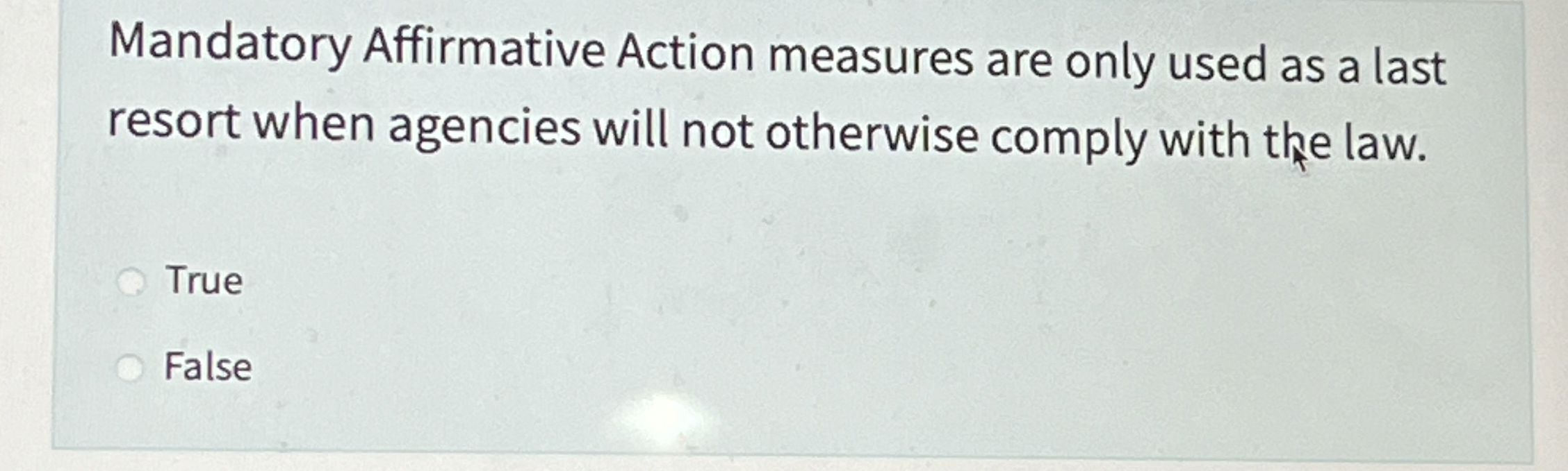  Mandatory Affirmative Action measures are only used as a last resort