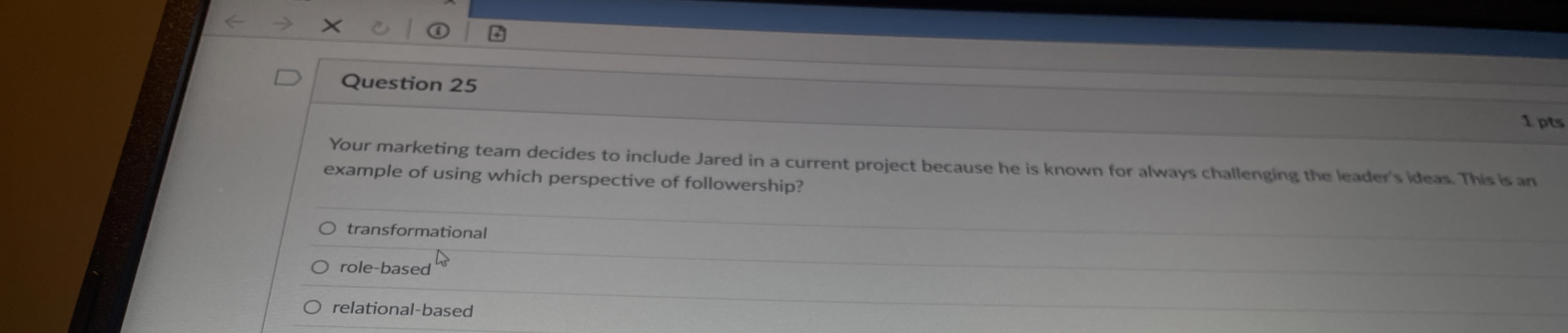  Question 25 Your marketing team decides to include Jared in a