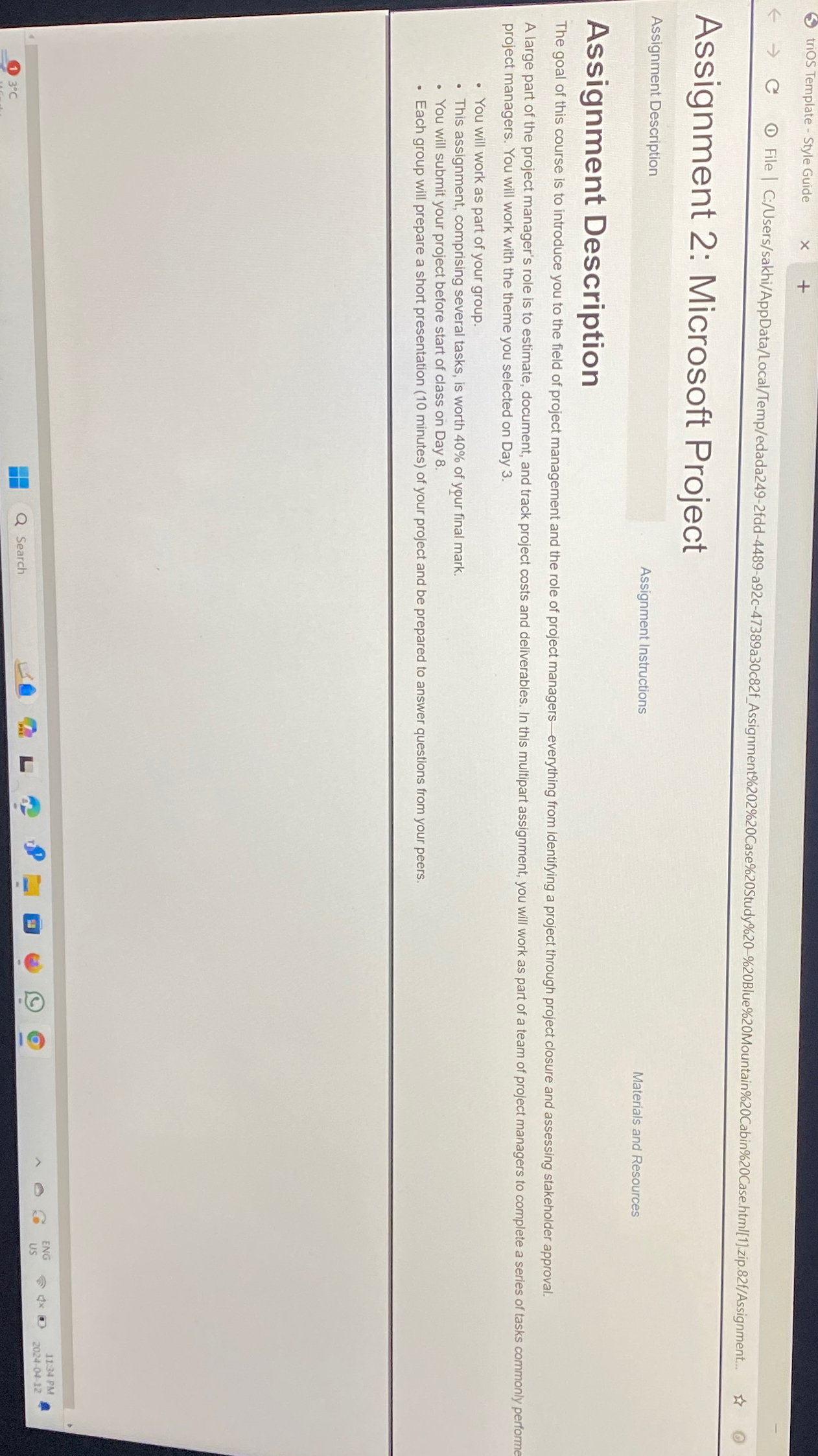  triOS Template - Style Guide File | C:/Users/sakhi/AppData/Local/Temp/edada249-2fdd-4489-a92c-47389a30c82f_Assignment%202%20Case%20Study%20-%20Blue%20Mountain%20Cabin%20Case.html[1].zip.82f/Assignment... Assignment 2: Microsoft