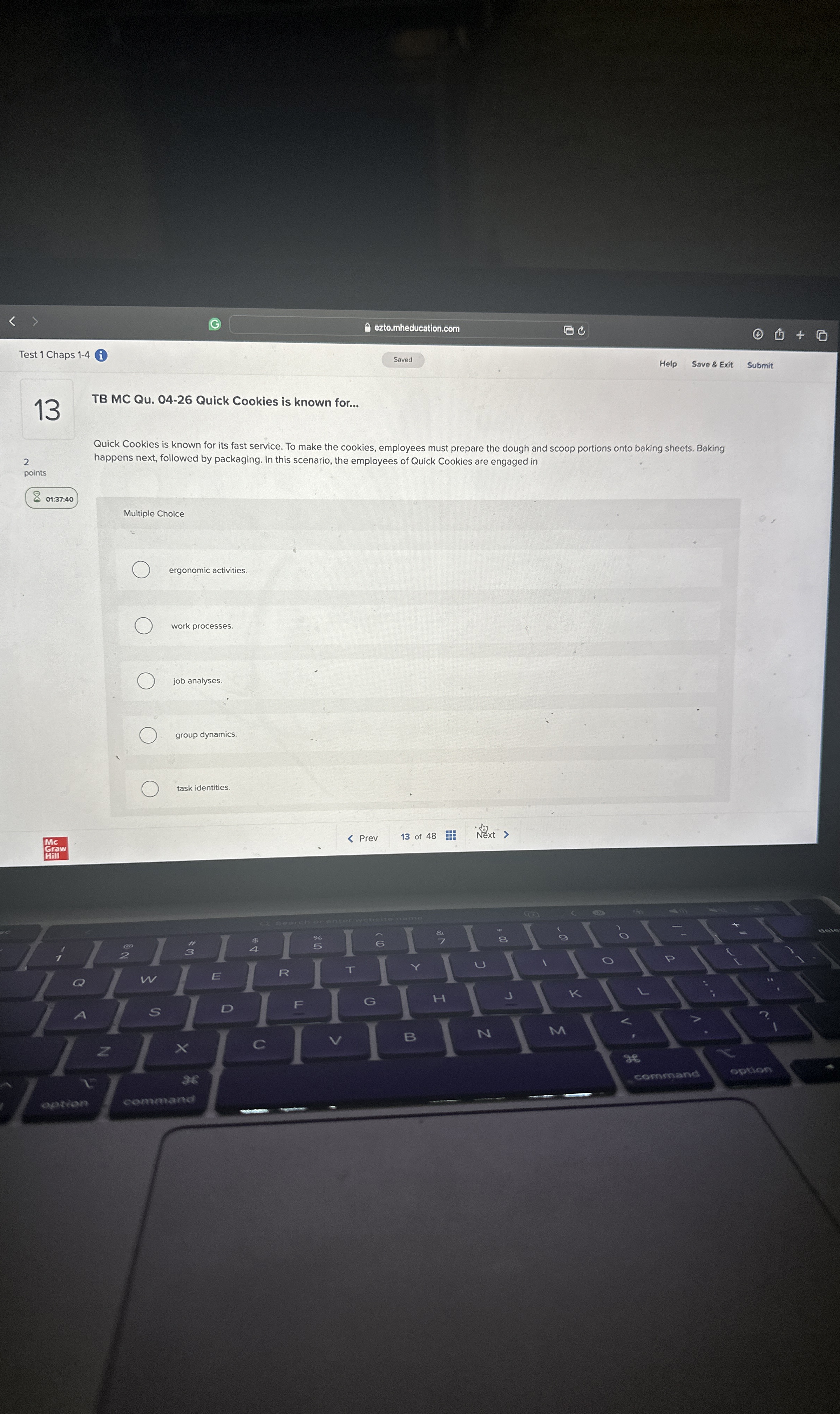  TB MC Qu.04-26 Quick Cookies is known for... Quick Cookies is