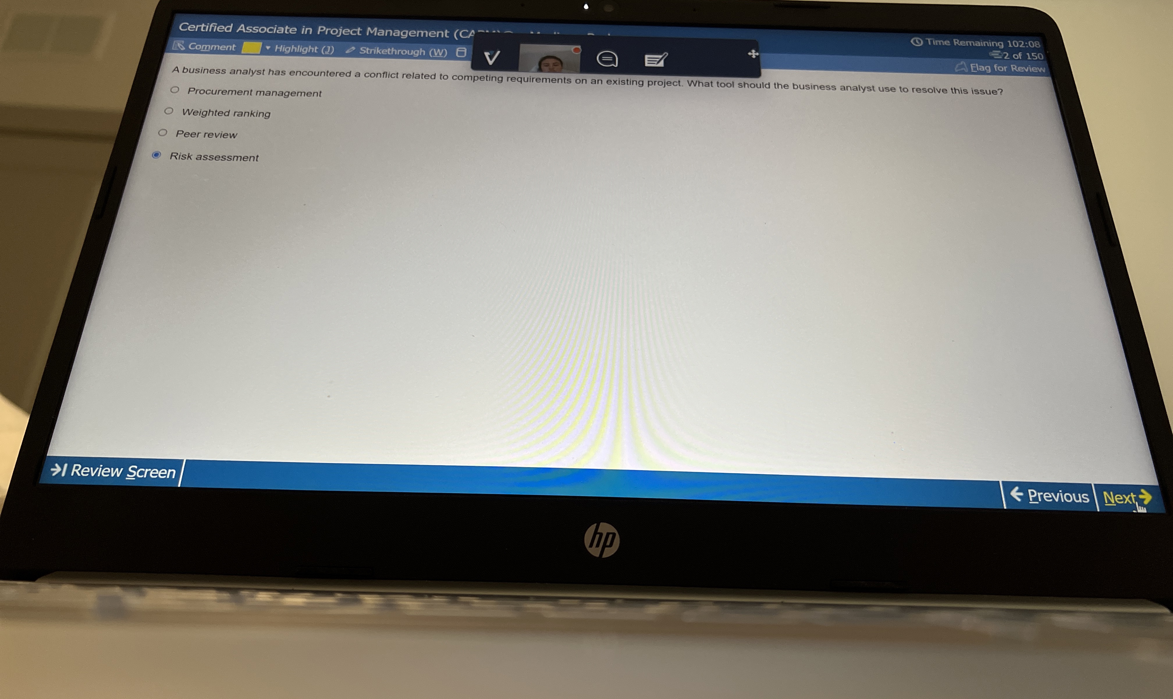  Certified Associate in Project Management (C E Comment Highlight (J) Q