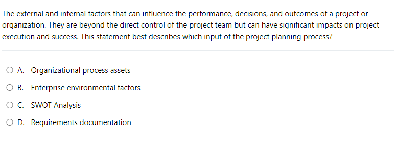  The external and internal factors that can influence the performance, decisions,