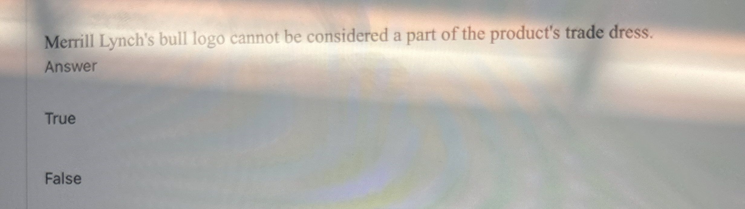  Merrill Lynch's bull logo cannot be considered a part of the