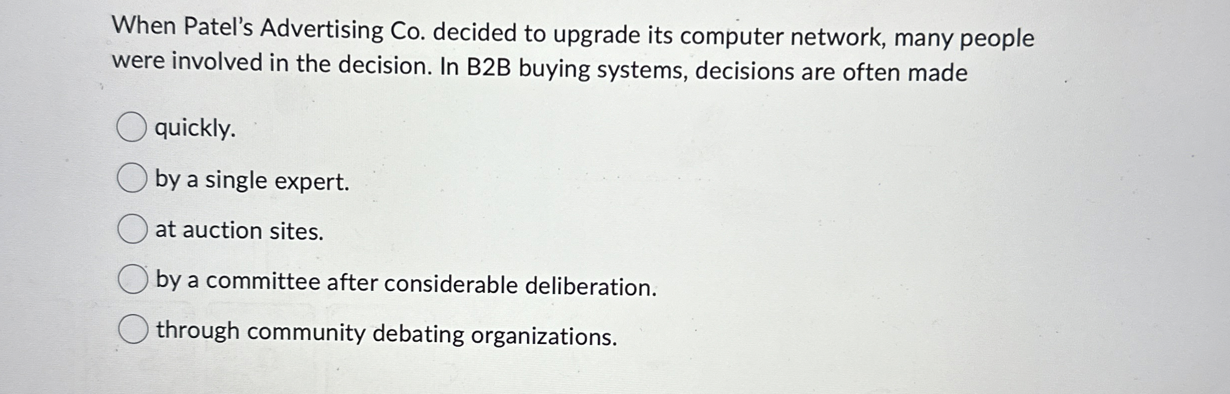 When Patel's Advertising Co. decided to upgrade its computer network, many