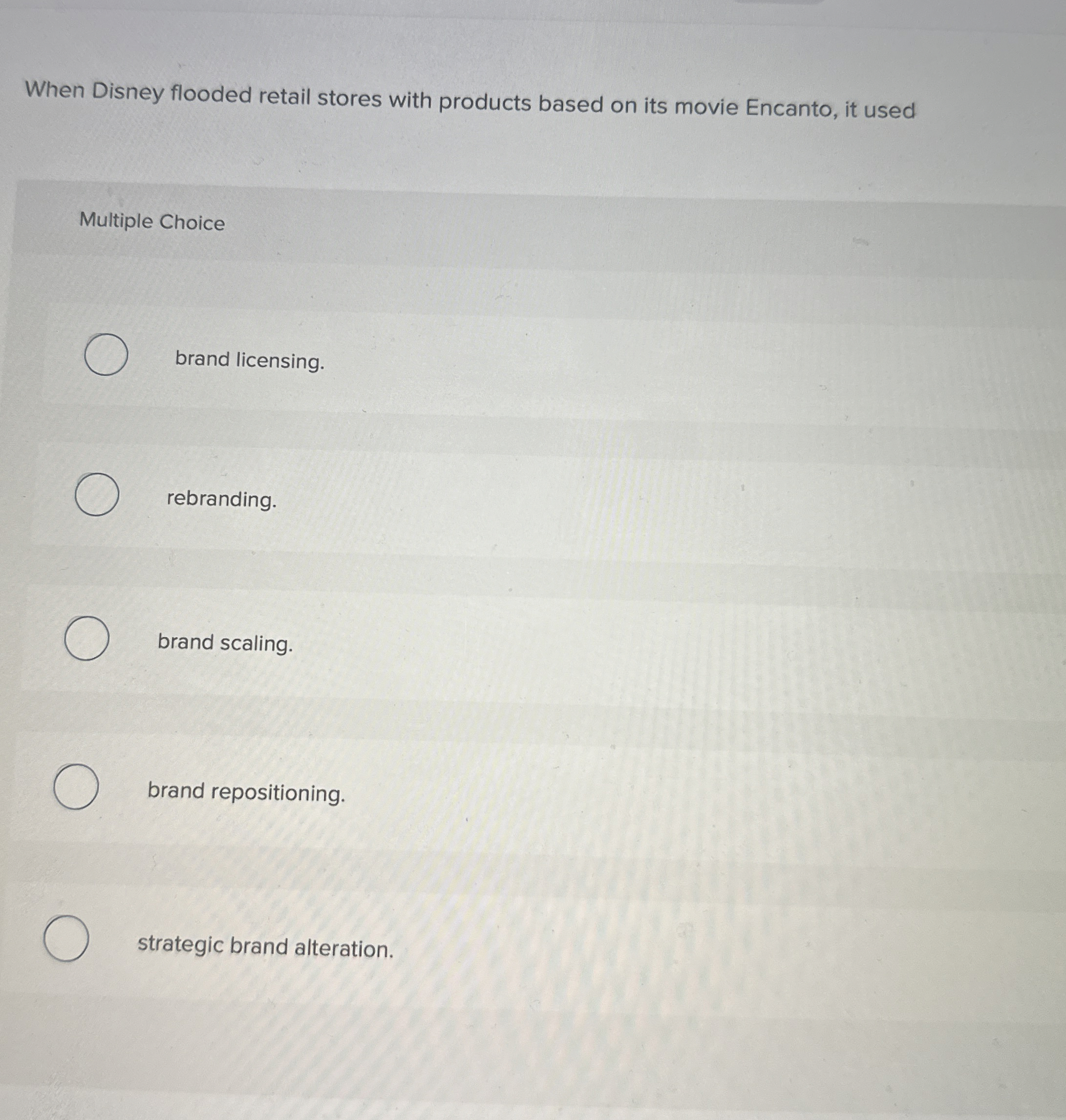  When Disney flooded retail stores with products based on its movie