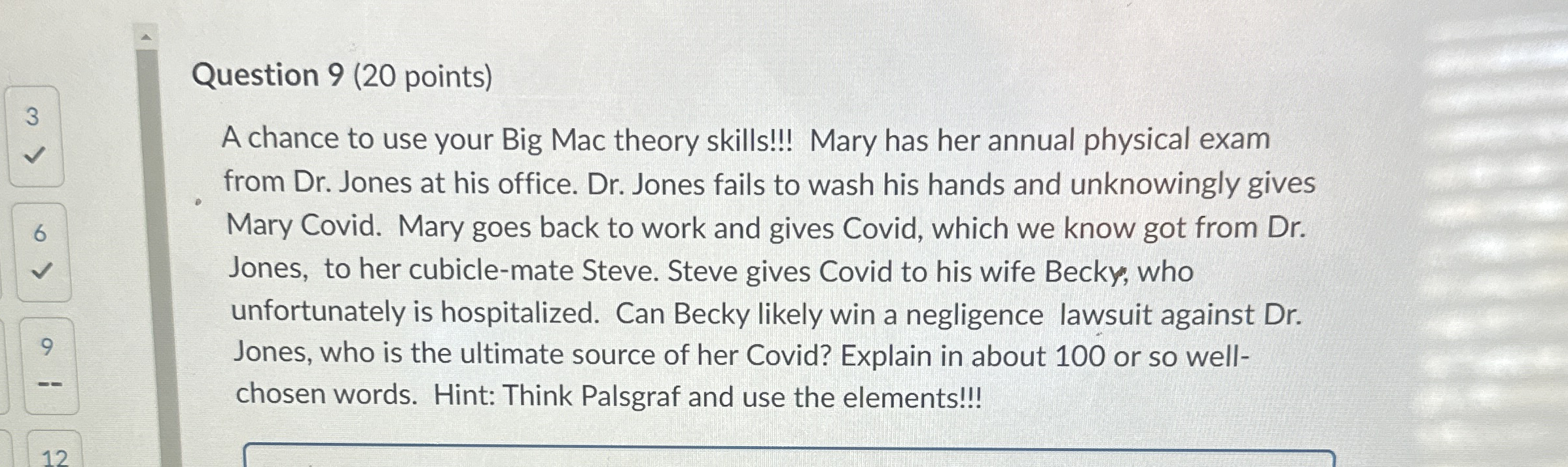  Question 9(20 points) A chance to use your Big Mac theory