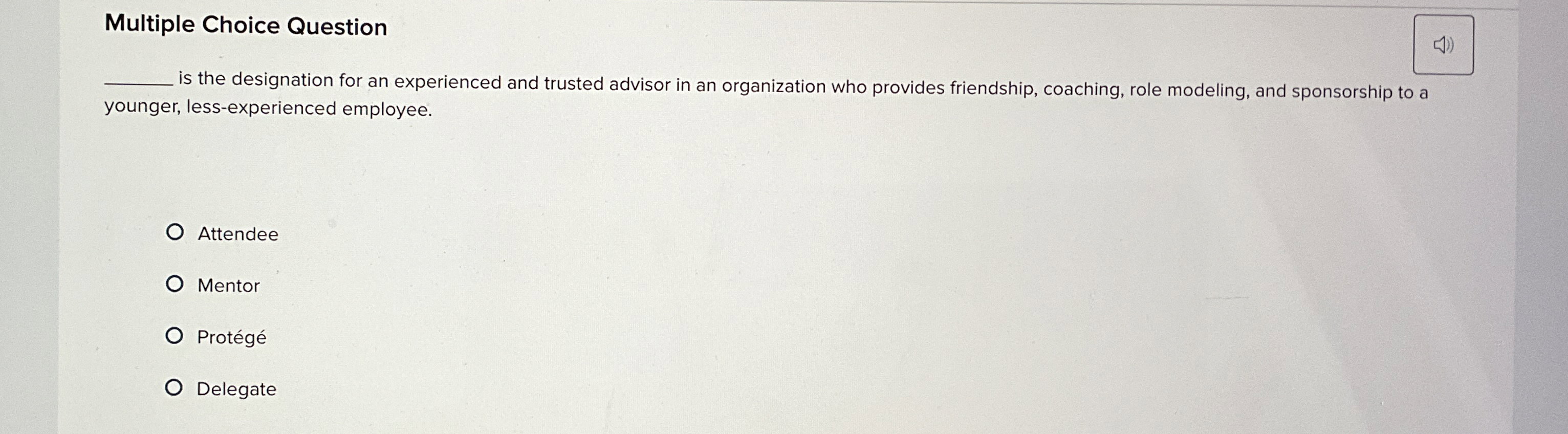  Multiple Choice Question is the designation for an experienced and trusted