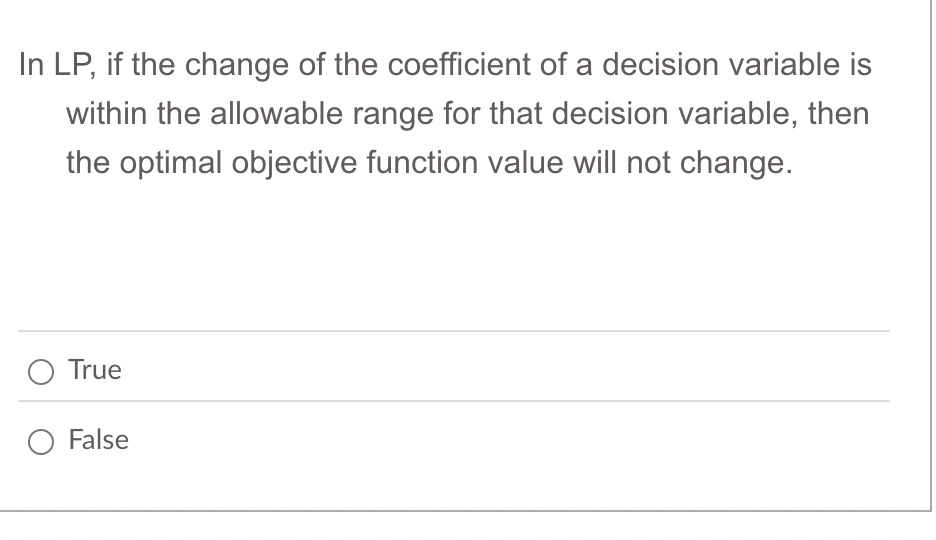  Question 1 A solution that satisfies one constraint in a problem