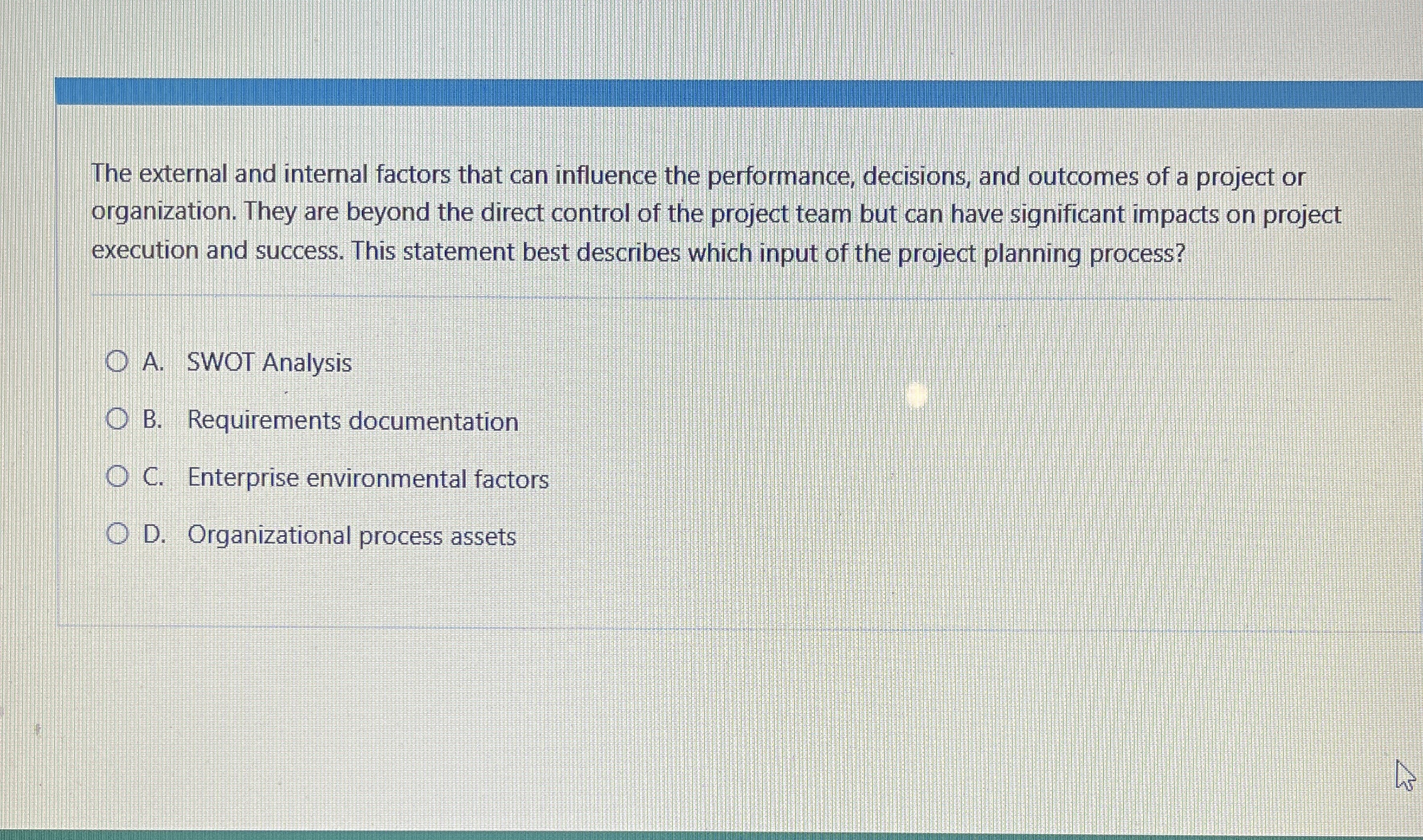  The external and internal factors that can influence the performance, decisions,