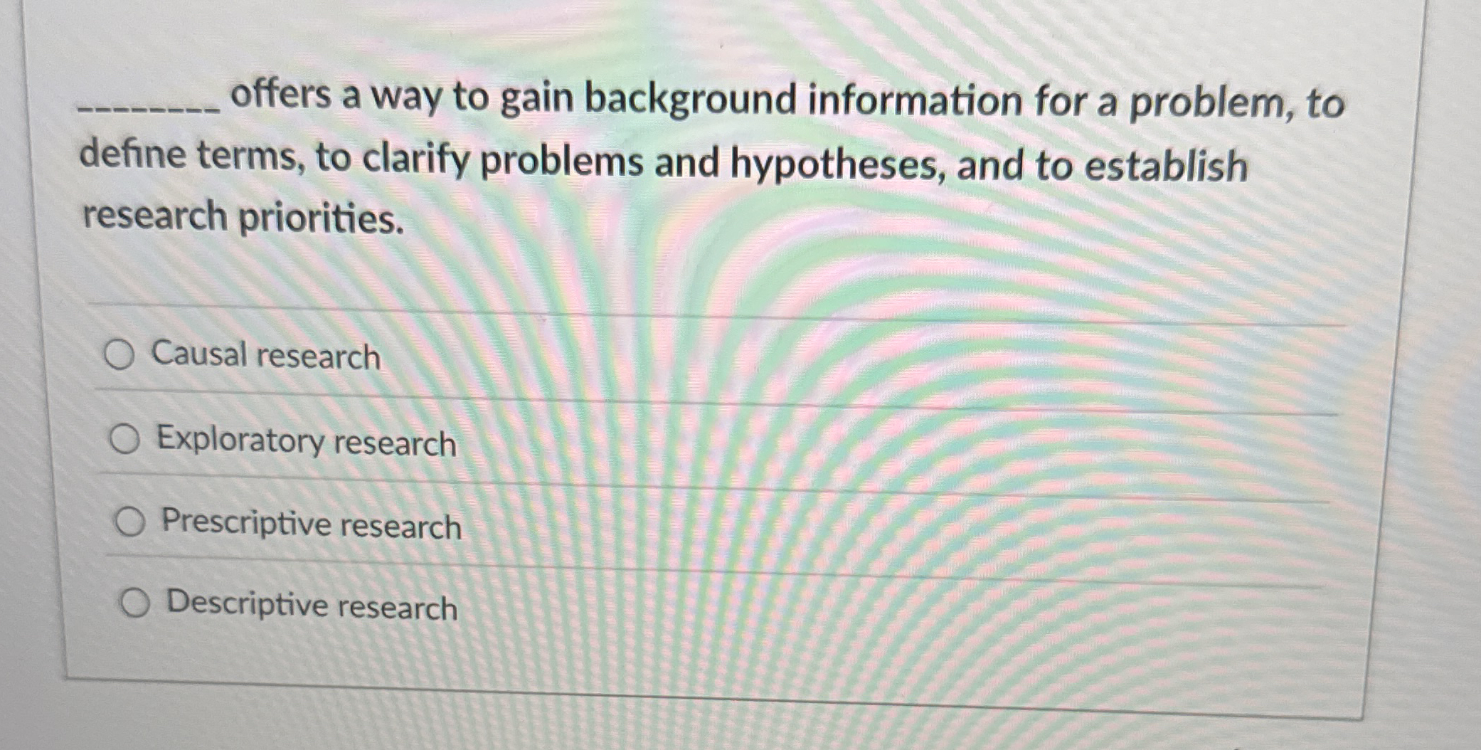  offers a way to gain background information for a problem, to