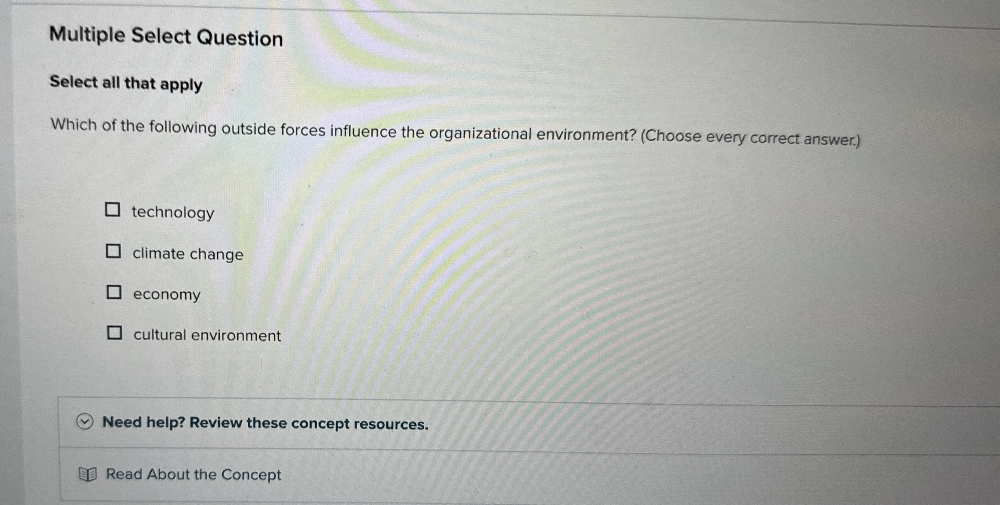  Multiple Select Question Select all that apply Which of the following