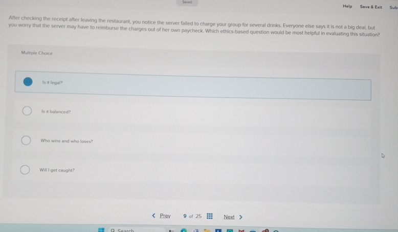  Soved Help Sove & Exit Sub After checking the receipt after